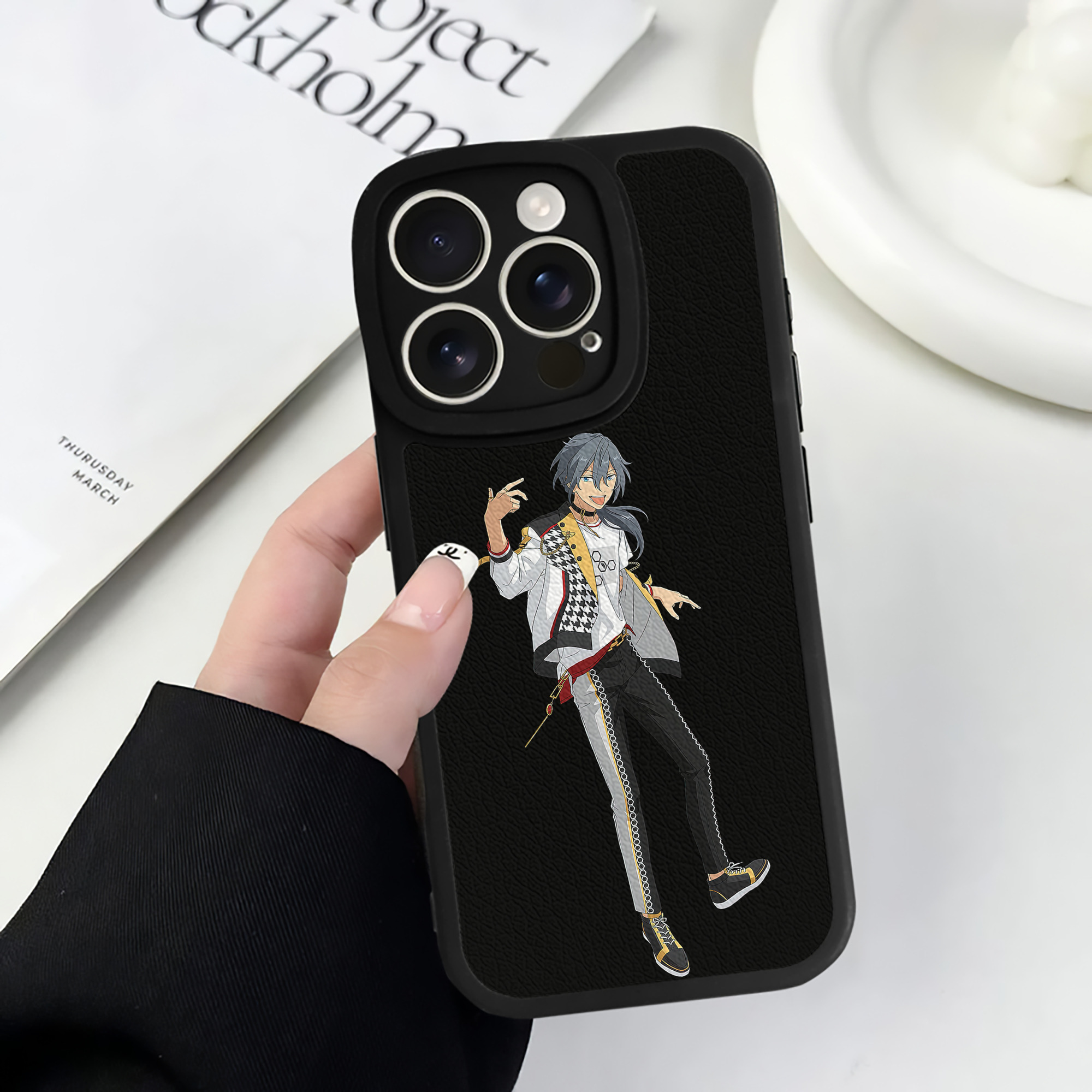（画像用） あんさんぶるスターズ! Ensemble Stars 【iPhone 16シリーズ対応】シリコンスマホケース（レザー調） 材質：シリコン